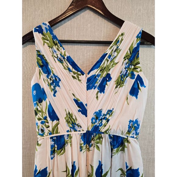 Boden Womens Sleeveless Floral‎ Midi Dress V-Neckline Pleated Bodice Size US 4 - Picture 4 of 16
